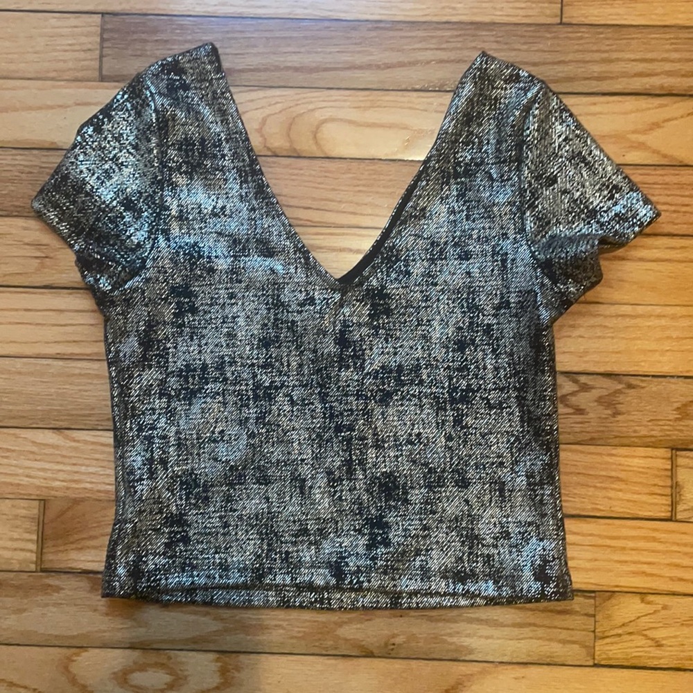 Metallic Crop Top
